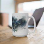Wels Aquarell Tasse – Kunstvolles Design für Naturfreunde || Stilvolle Wels Tasse – Ideal für Angler und Kaffeeliebhaber