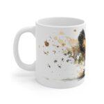 Huhn Aquarell Tasse - Dynamisches Bauernhof Huhn in ausdrucksstarker Aquarellkunst