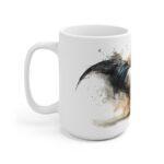 Hahn Aquarell Tasse - Majestätischer Hahn in kraftvoller Aquarellkunst