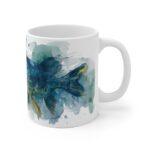 Hecht Aquarell Tasse – Elegantes Design für Fischliebhaber || Moderne Aquarell Tasse mit Hecht-Motiv – Stilvoller Genuss für jeden Tag