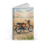 Simson S51 Ringbuch Notizbuch – DDR Kult-Moped als Aquarellmotiv