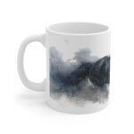Schwarzes Pferd Aquarell Tasse - Kraftvolles Galopp Motiv