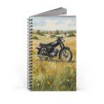 Simson S51 Ringbuch Notizbuch – DDR Kult-Moped im Aquarellstil auf der Wiese