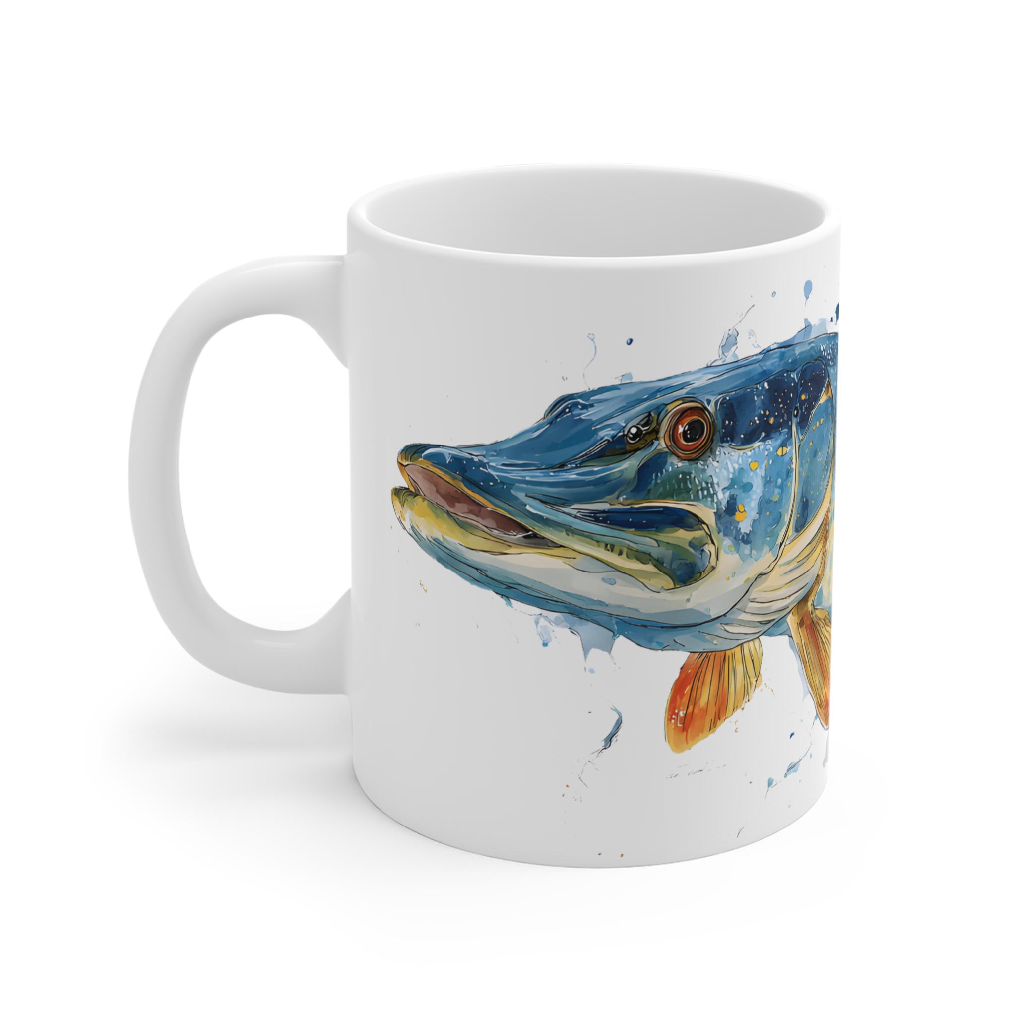 Hecht Aquarell Tasse – Elegantes Design für Fischliebhaber Hecht Aquarell Tasse – Elegantes Design für Fischliebhaber || Moderne Aquarell Tasse mit Hecht-Motiv – Stilvoller Genuss für jeden Tag