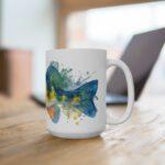 Barsch Aquarell Tasse – Kunstvoller Kaffeegenuss für Angler || Sportliche Barsch Tasse – Ideal für Tee und Geschenkideen für Fischliebhaber
