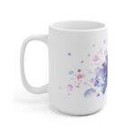 Huhn Aquarell Tasse - Weißes Huhn Portrait in Aquarellkunst