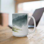 Pferd Aquarell Tasse - Pferd in weiter Landschaft im Aquarell Stil