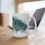 Dorsch Aquarell Tasse – Maritime Eleganz für jeden Tag || Sanfte Aquarell Tasse mit Dorsch-Motiv – Ideal für Teeliebhaber