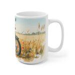 Simson S51 Tasse – DDR Kult-Moped als Aquarellmotiv im Sommerfeld