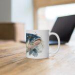 Künstlerische Catfish Aquarell Tasse für Naturfreunde || Mystische Wels Tasse im Aquarell-Design – Ideal als Geschenk