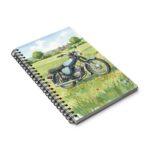 Simson S51 Ringbuch Notizbuch – DDR Kult-Moped im Aquarellstil auf grüner Sommerwiese