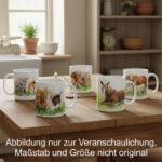 Tassenset Meerschweinschen und Pony 5 Tassen + 1 Gratis