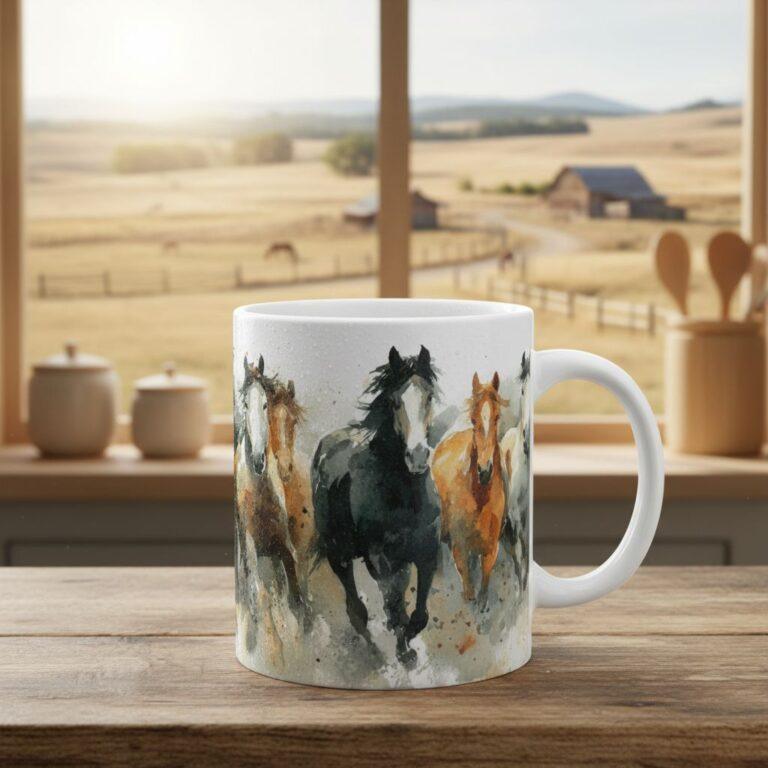 Pferde Tassen Aquarell Kollektion – Geschenkidee für Pferdeliebhaber